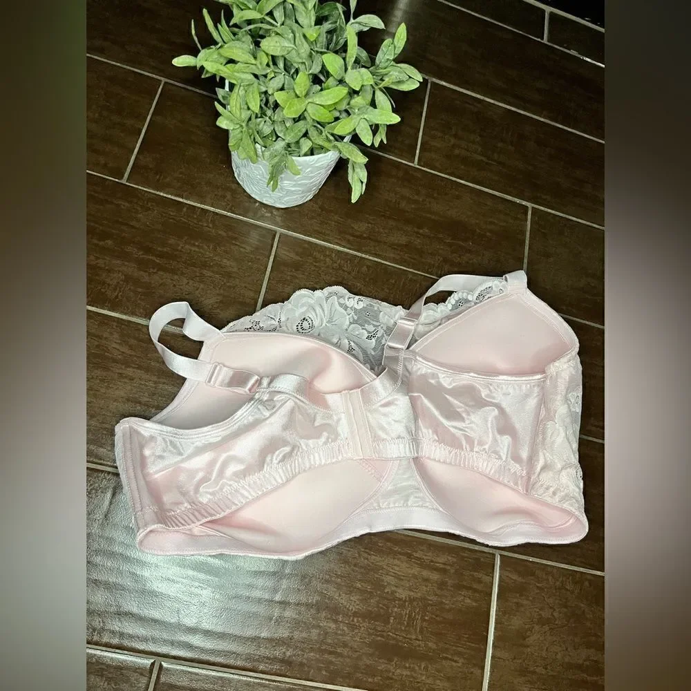 Comfort Choice pink lace cami bra sz 52 G